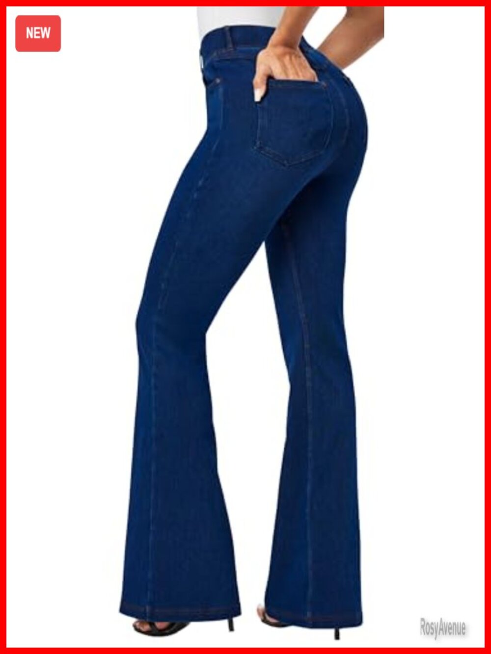 Heathyoga Stretchy Bell Bottom Jeans Pull On Bootcut Flare Jeggings Pockets